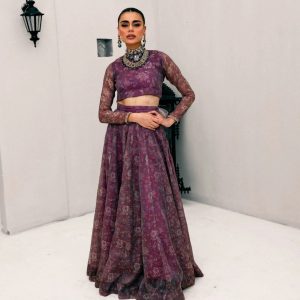 Printed blouse and lehnga