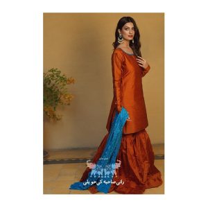 Rust Gharara , shirt